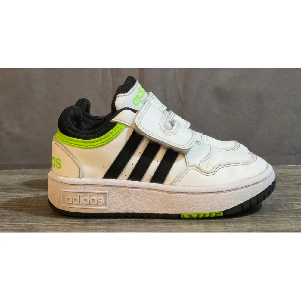 Adidas Hoops 3.0 Training Sneakers Toddler Size 8K White Green Black